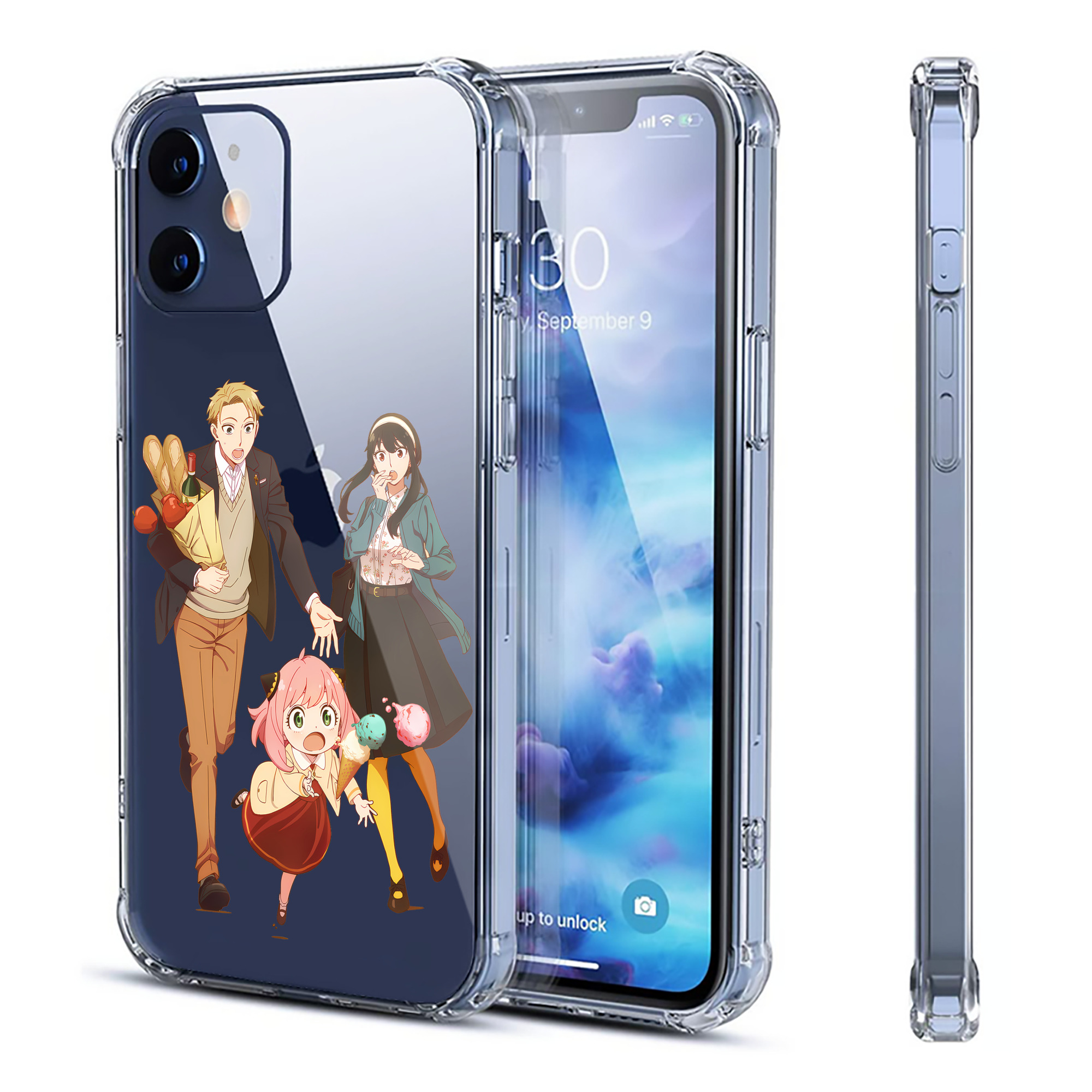 （画像用） SPY×FAMILY间谍家家酒 【iPhone 12シリーズ対応】透明スマホケース（クリアソフトケース）